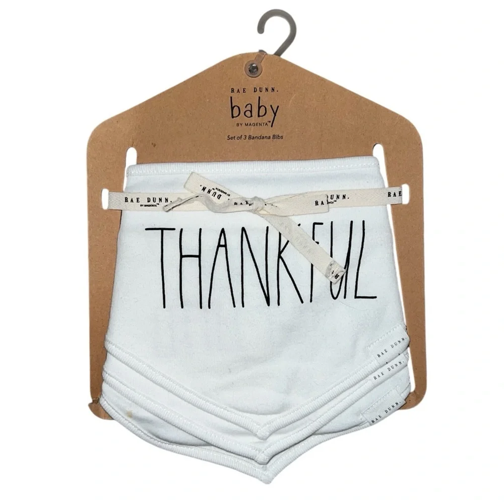 Rae Dunn Bib Set of 3 Thanksgiving NWT